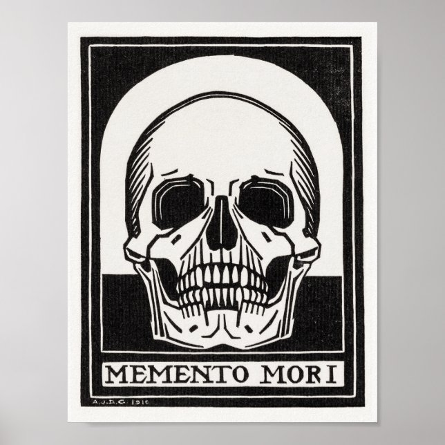 Affiche Art de crâne Memento Mori (Devant)