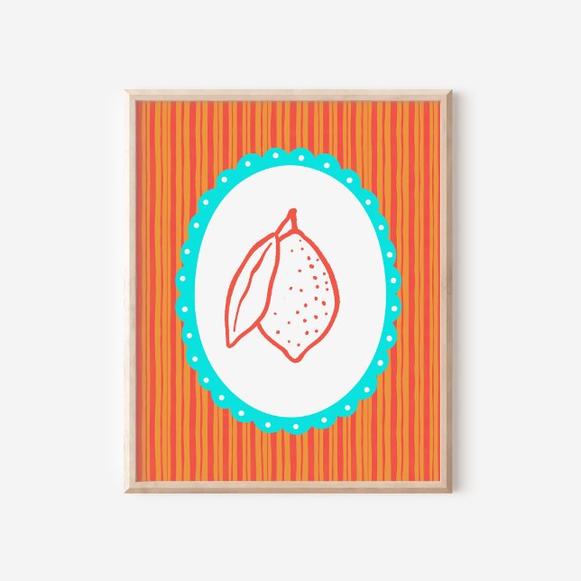 Affiche Art de cuisine au citron capricieux et tendance (Créateur téléchargé)