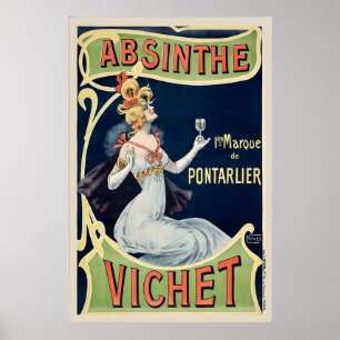 Affiche Art de cuisine de boisson vintage vin champagne no