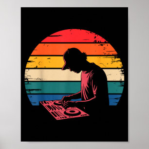 Affiche Art de Dj drôle Hommes Femmes Producteur de musiqu