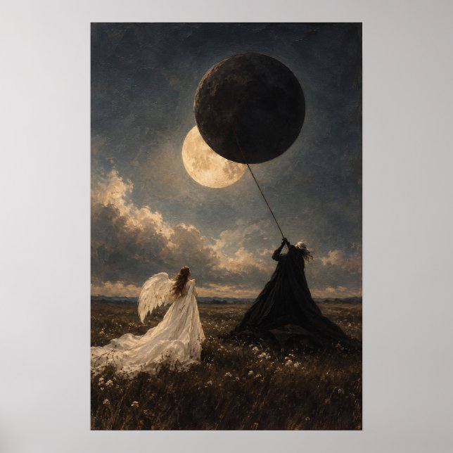 Affiche Art de fantaisie surréaliste d'éclipse (Devant)