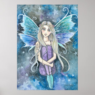 Affiche Art de fée de la galaxie bleue par Molly Harrison