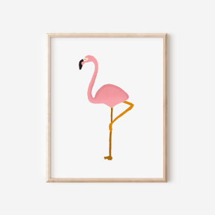 Affiche Art de flamant tropical à la gouache peinte à la m