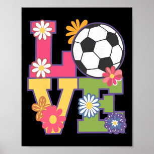Affiche Art de football amusant pour femmes Joueuses de fo