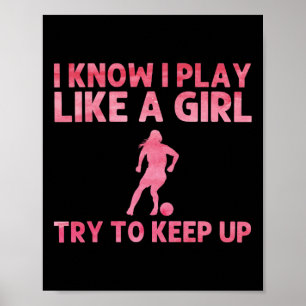 Affiche Art de football amusant pour femmes Joueuses de fo