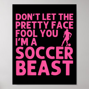Affiche Art de football cool pour femmes adolescentes gard