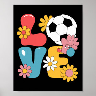 Affiche Art de football drôle pour femmes filles joueuses