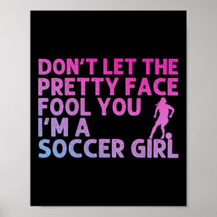 Affiche Art de football drôle pour les filles femmes amate