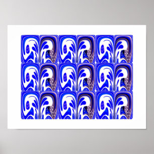Affiche Art de galaxie bleue