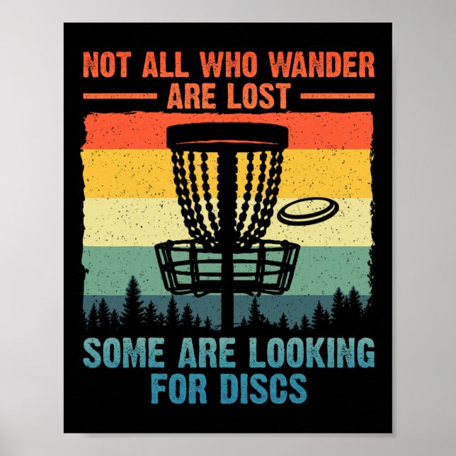 Affiche Art de golf à disque drôle pour hommes femmes joue (Devant)