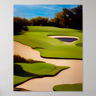 Affiche Art de golf pour la peinture de golfeur du golf