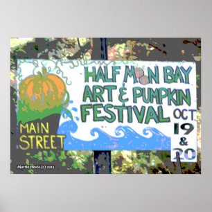 Affiche Art de Half Moon Bay et festival II de citrouille