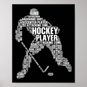 Affiche Art de hockey sur glace cool pour hommes femmes ga