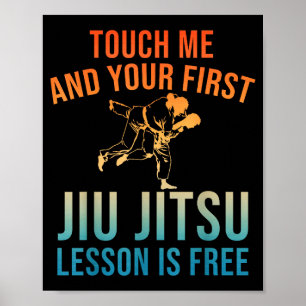 Affiche Art de Jiu Jitsu pour hommes femmes Jujitsu Brésil