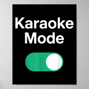 Affiche Art de karaoke drôle pour hommes femmes chanteur d