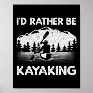 Affiche Art de kayak cool pour hommes femmes kayak rame ba