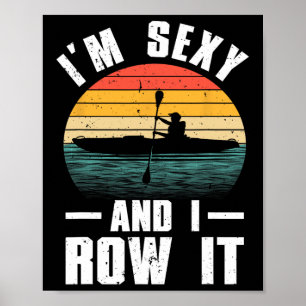 Affiche Art de kayak cool pour hommes femmes kayakiste ram