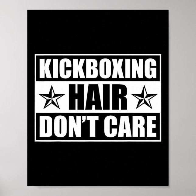Affiche Art de kickboxing drôle pour hommes femmes Kickbox (Devant)