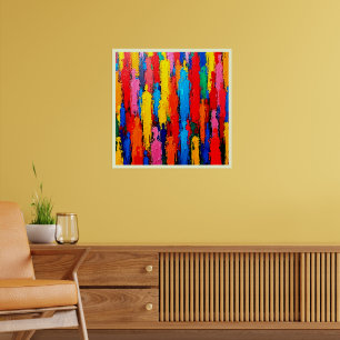 Affiche Art de la connexion humaine variée colorée