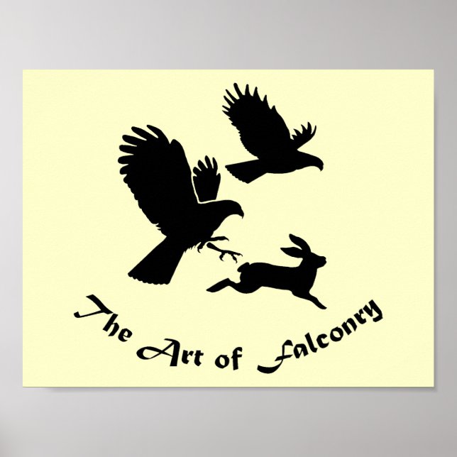 Affiche Art de la Fauconnerie - Harris Hawks (Devant)