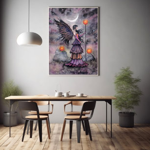Affiche Art de la fée d'automne nuit par Molly Harrison