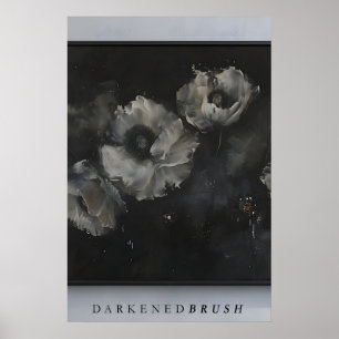 Affiche Art de la fleur de pavot, Floral sombre, Floral ab