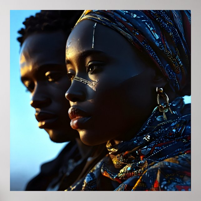 Affiche Art de la mode africain (Devant)