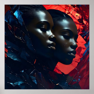 Affiche Art de la mode africain