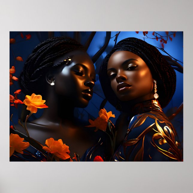 Affiche Art de la mode africain (Devant)