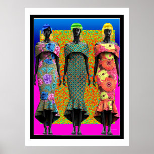 Affiche Art de la mode africaine