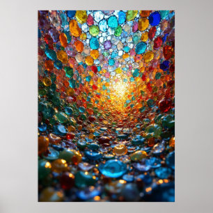 Affiche Art de la mosaïque de verre vibrant et lumineux