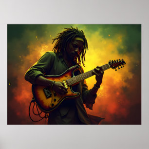 Affiche art de la musique reggae