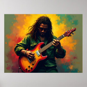 Affiche art de la musique reggae