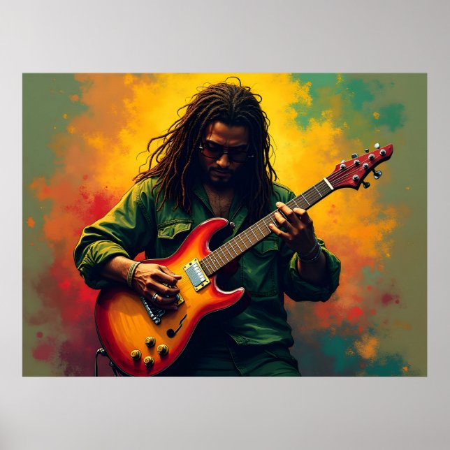 Affiche art de la musique reggae (Devant)