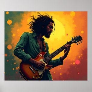 Affiche art de la musique reggae