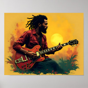 Affiche art de la musique reggae
