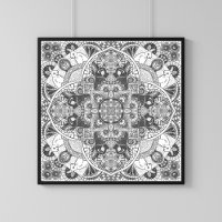 Art de la nature Mandala sur lapin Imprimer sur co