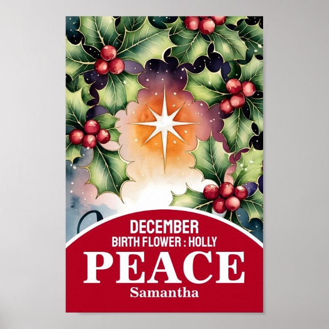 Affiche Art de la nurserie chrétienne de la fleur du mois  (Devant)