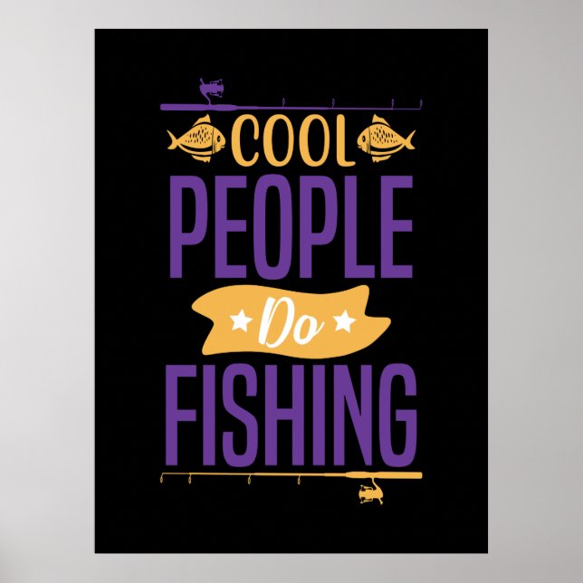 Affiche Art de la pêche Personnes cool font de la pêche (Devant)