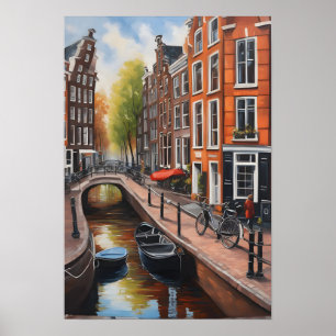 Affiche Art de la peinture à l'huile d'Amsterdam