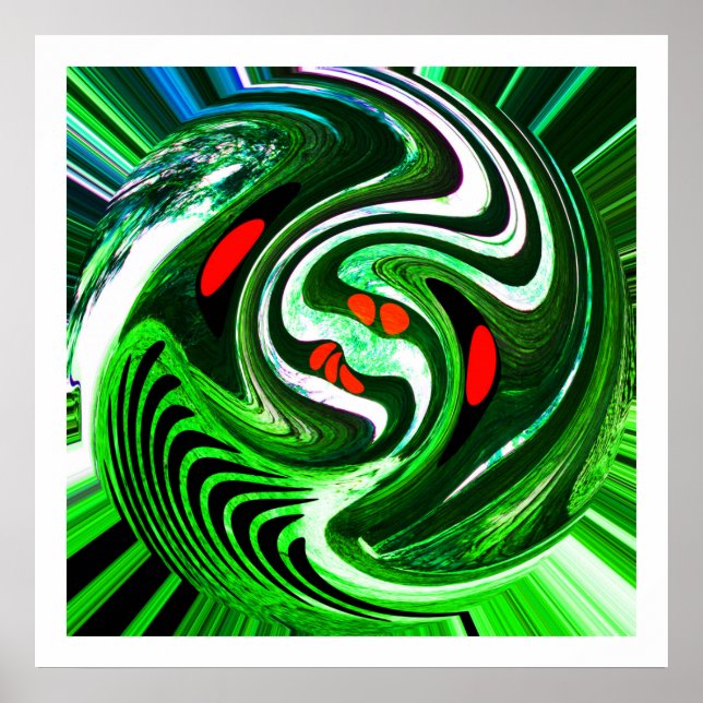 Affiche Art de la planète verte Alien (Devant)