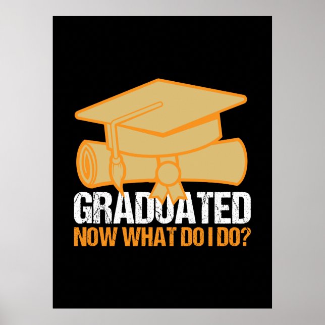 Affiche Art de la remise des diplômes | Diplômé Maintenant (Devant)