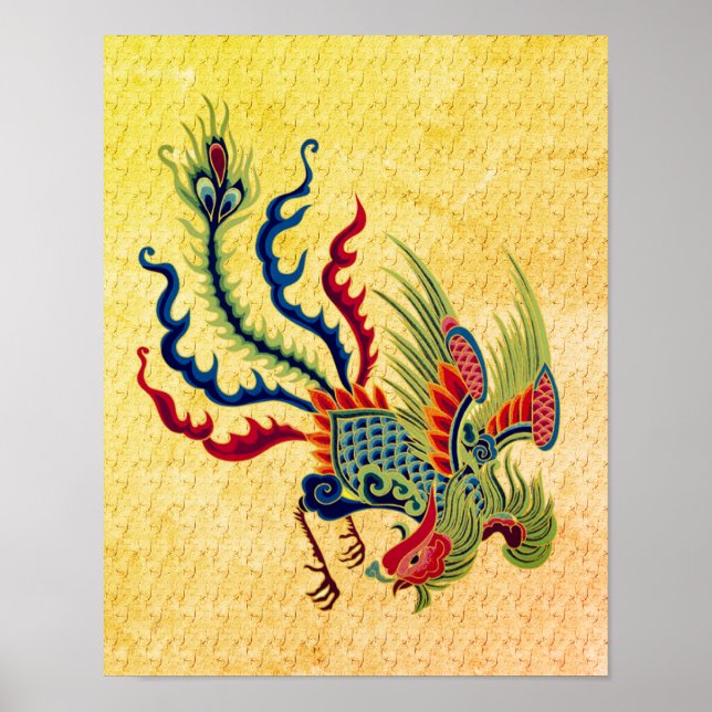 Affiche Art de la reproduction du coq chinois (Devant)