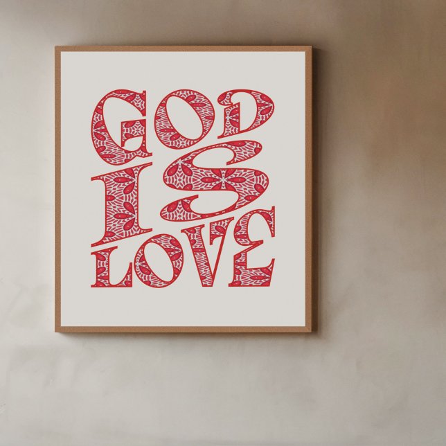 Affiche Art de la typographie de l'amour sans fin (Créateur téléchargé)