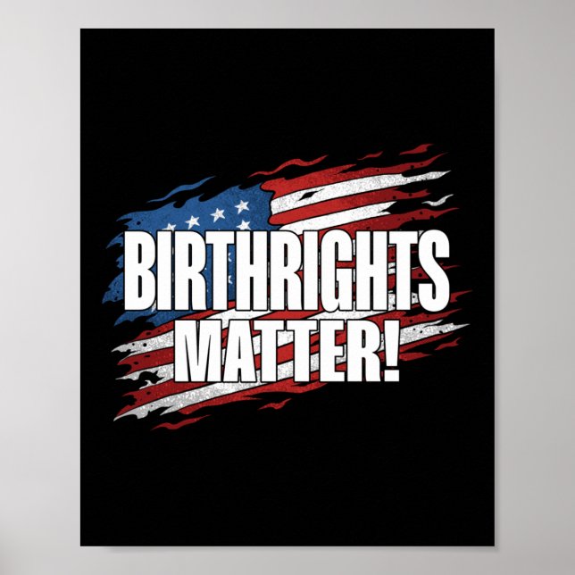 Affiche Art De La Typographie Politique De Birthright (Devant)