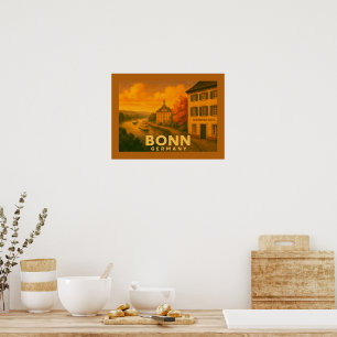 Affiche Art de la ville de Bonn Allemagne