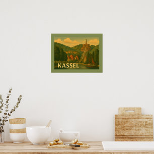 Affiche Art de la ville de Cassel en Allemagne
