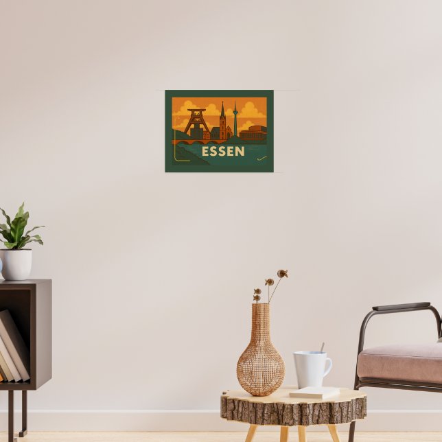 Affiche Art de la ville d'Essen Allemagne (Salon 3)
