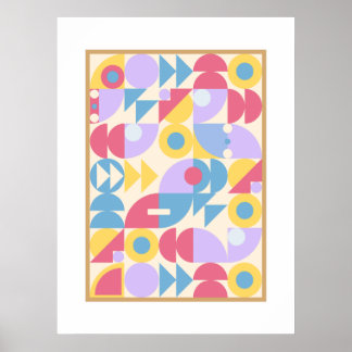 Affiche art de l'affiche bauhaus classique murale
