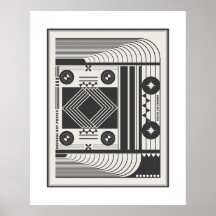 art de l'affiche bauhaus noir et blanc